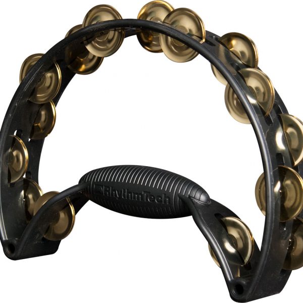 black crescent-shaped tambourine