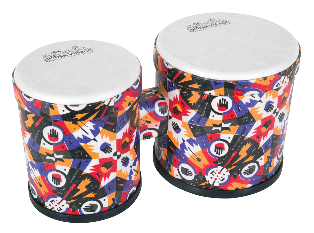 multicolored Rhythm Tech bongos